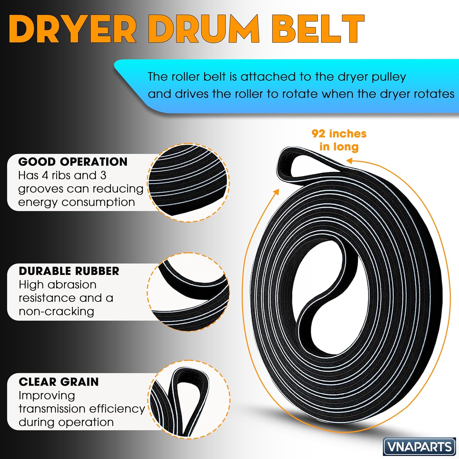 For Amana NED4655EW1 NED4600YQ1 NGD4655EW2 NED4600YQ0 Dryer Repair Kit | Rollers 14210017, Belt 341241, Idler Pulley