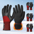 3 Pairs Winter Work Gloves, 3/4 Double-Dipped Coating, CR3313, L