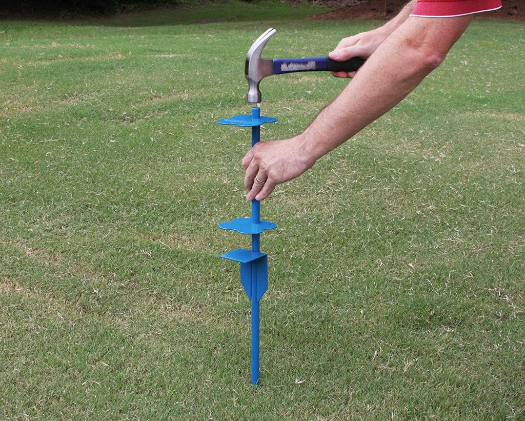 Loudon White Vinyl No-Dig Mailbox Post System & Mailbox | Includes a ground anchor stake for easy no-dig