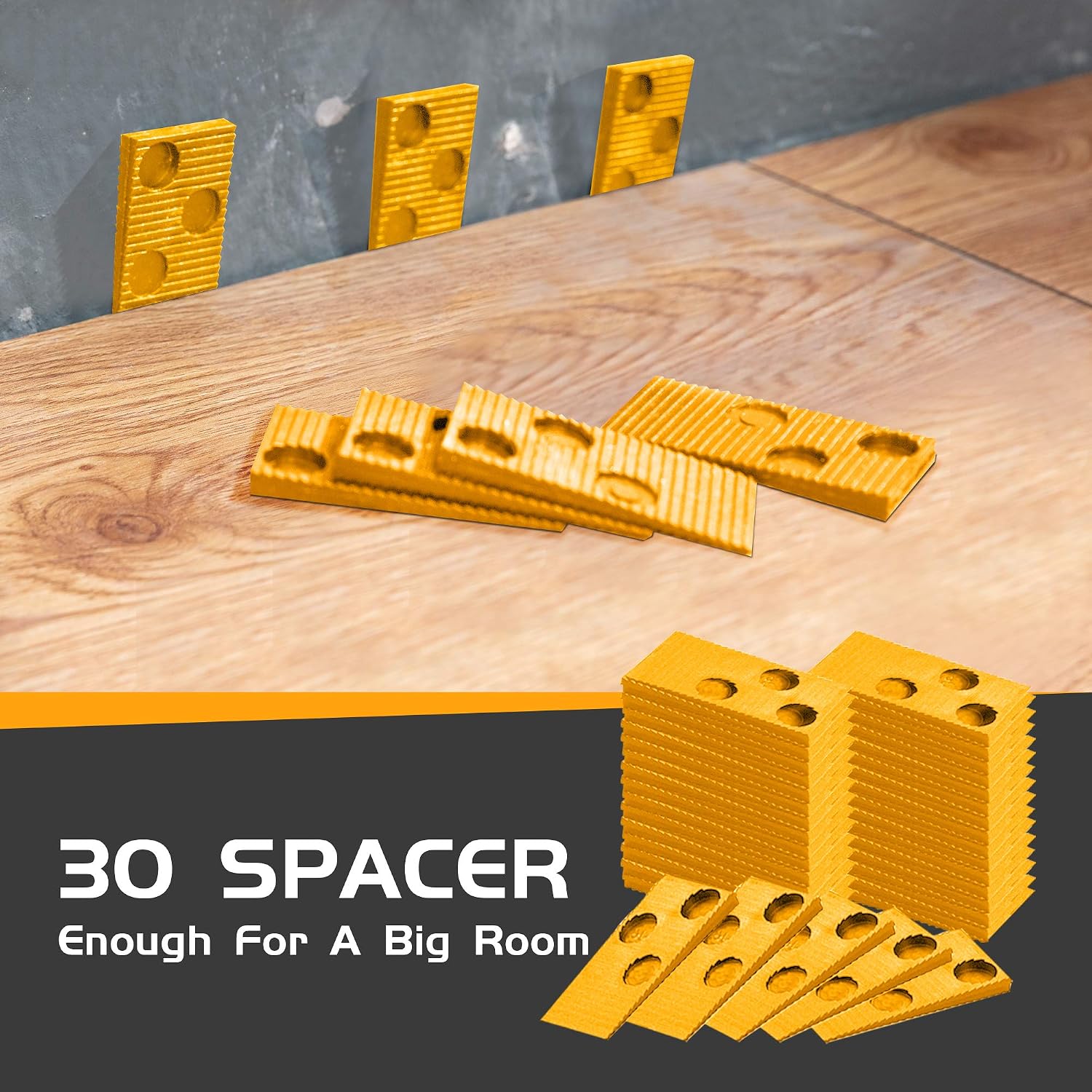 Laminate Wood Flooring Installation Kit Vinyl Flooring Tools with 30 Spacers, Heavy Duty Pull Bar, Durable Solid