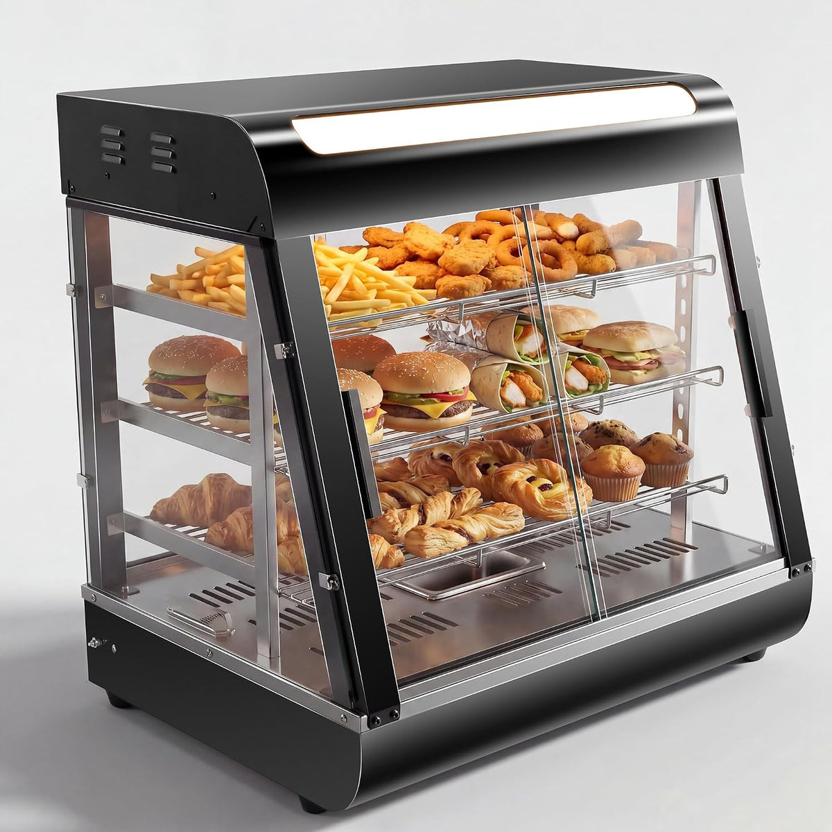 26" Commercial Food Warmer Display Case 1200W
