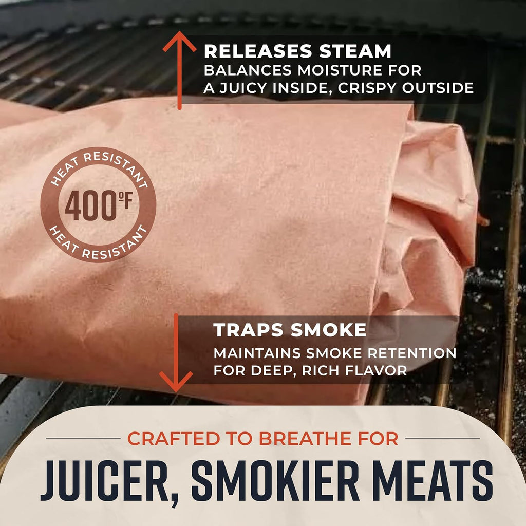 Pink Butcher Paper Roll for Smoker, 18" x 100', Made in USA