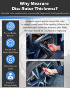 Brake Rotor Measuring Tool, Digital Caliper for Disc Brake Thickness