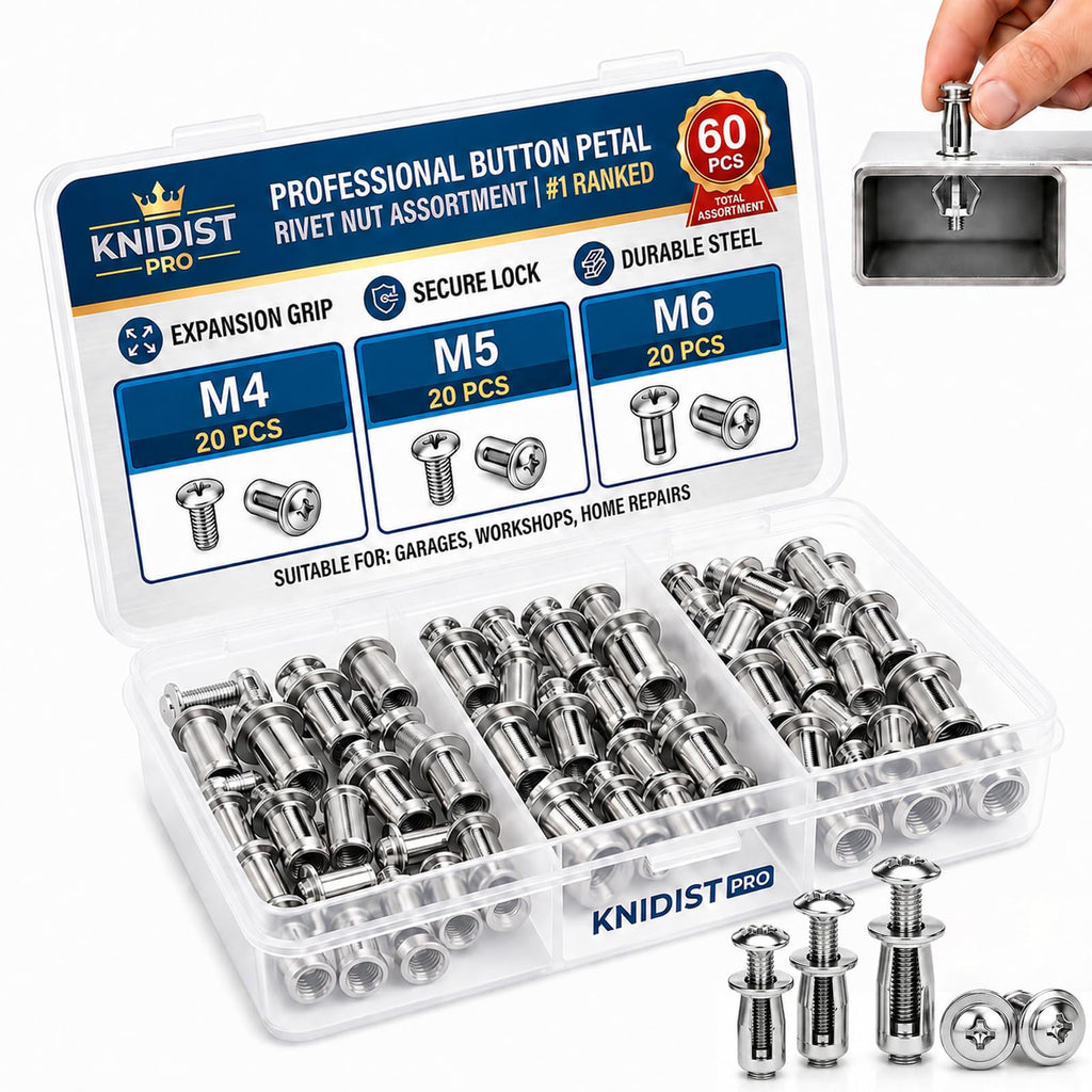 Button Rivet Locking Nuts Set Tuercas De Bloqueo Tipo Remache De Botón