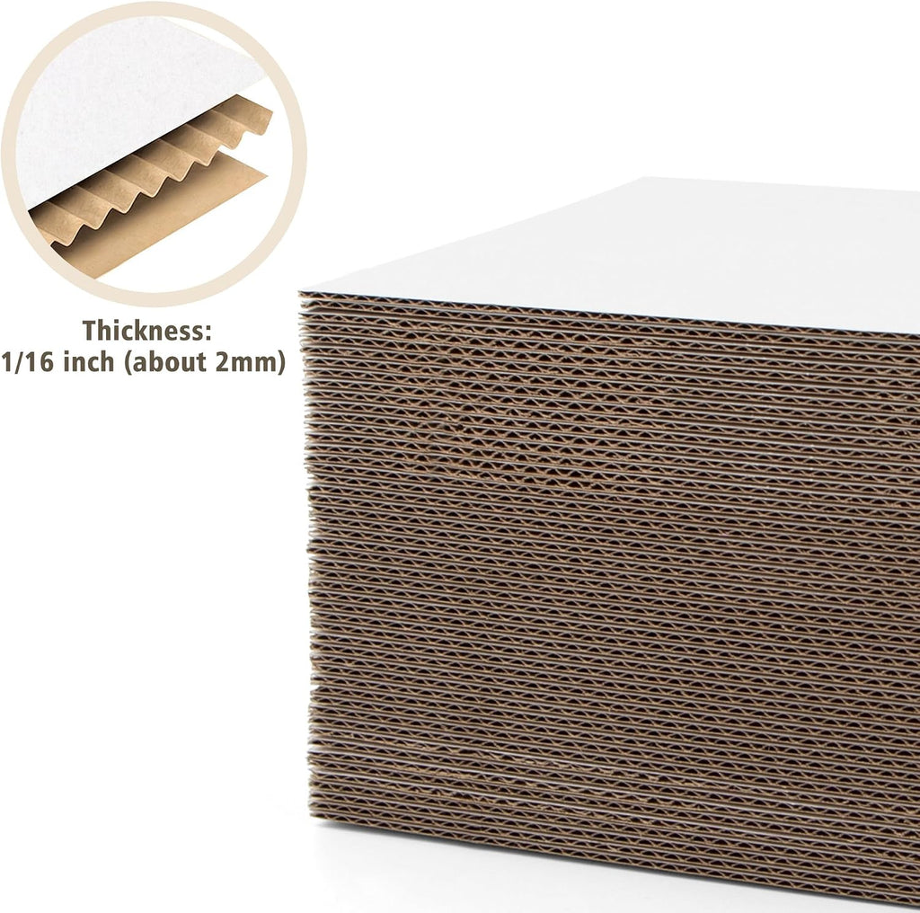25 Pack 12x16 Corrugated Cardboard Sheet 2mm Thick Inserts