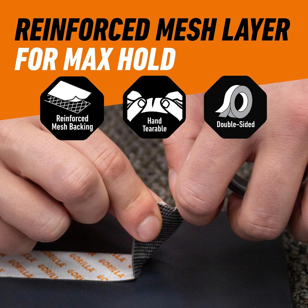 Mounting Tape, Max Strength, Double-Sided, 1 in x 60 in