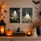 2 Pack Halloween Paint by Numbers Kit for Adults (Ghost, 8x12inch)