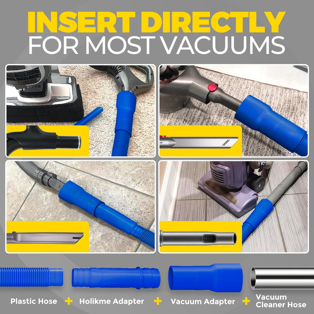 Holikme Dryer Vent Cleaner Kit 2Pack - Lint Vacuum Attachment & Brush