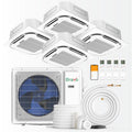36,000 BTU 4-Zone Ceiling Cassette Mini Split AC Heat Pump, 23 SEER2