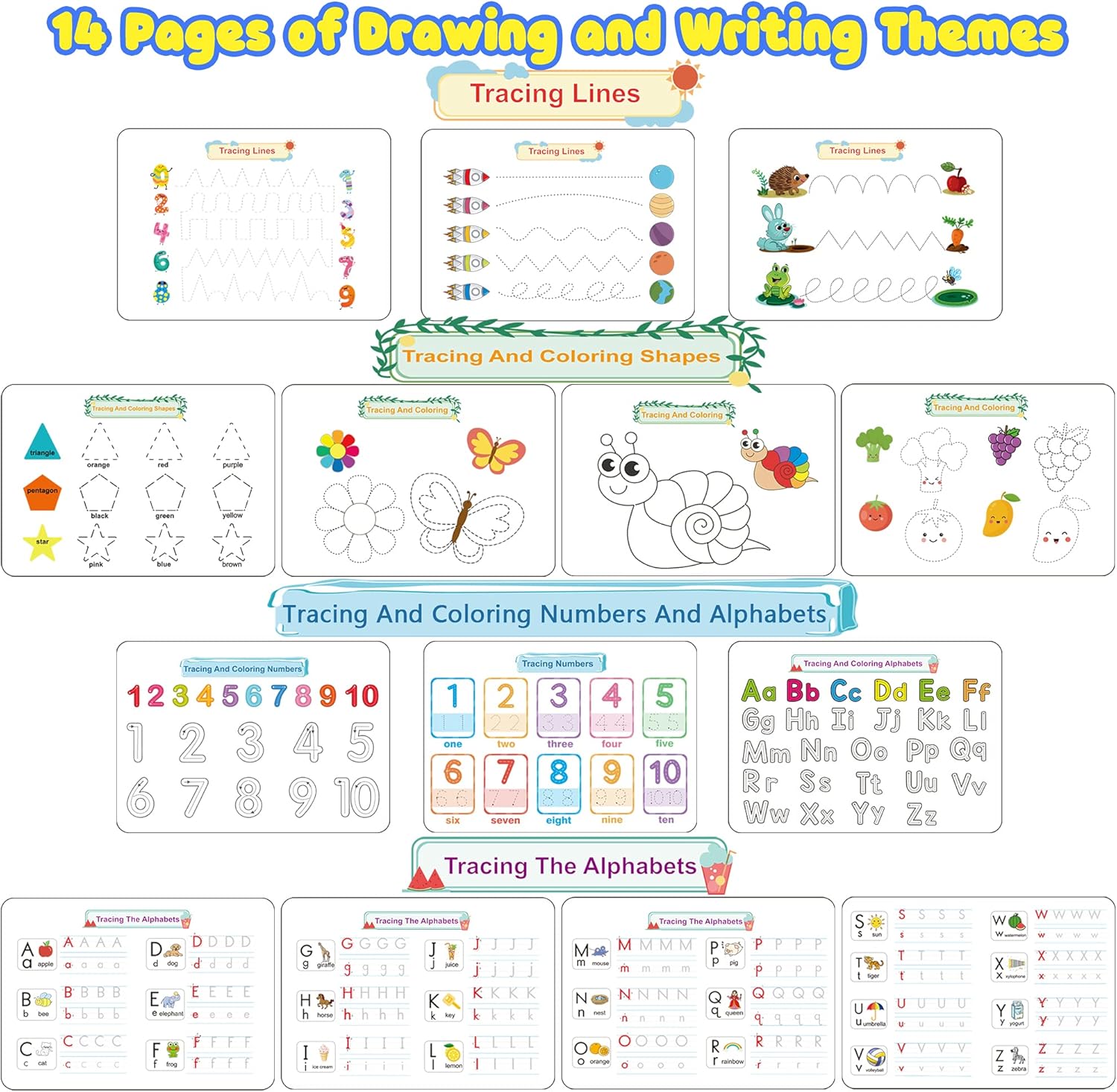Montessori Preschool Learning Activities Busy Book - Workbook Activity Binder / Toys for Toddlers, Autism Learning