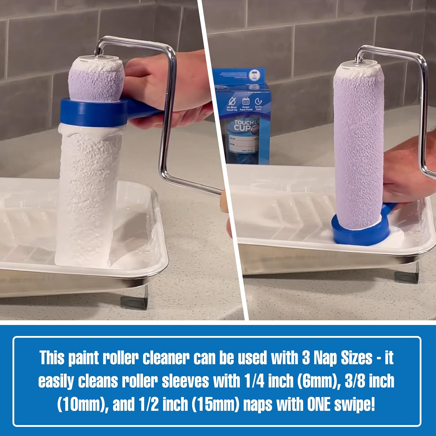 Roller Saver Paint Roller Cleaner Tool, House Painting Supplies, Paint Remover Scraper, As Seen On Shark Tank