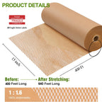 Honeycomb Packing Paper, 15" x 400 ft, Bubble Wrap Alternative