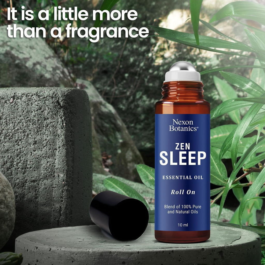 Zen Sleep Essential Oil Roll On 10-ml - Calming Blend for Deep Sleep | Pre-Diluted Easy-to-Use Roller Ball for