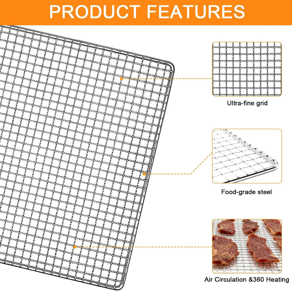 5PCS Dehydrator Mesh Trays for COSORI Food Dehydrator 5 Stainless Steel Trays Dryer Machine, 9.6''x9''x0.8''