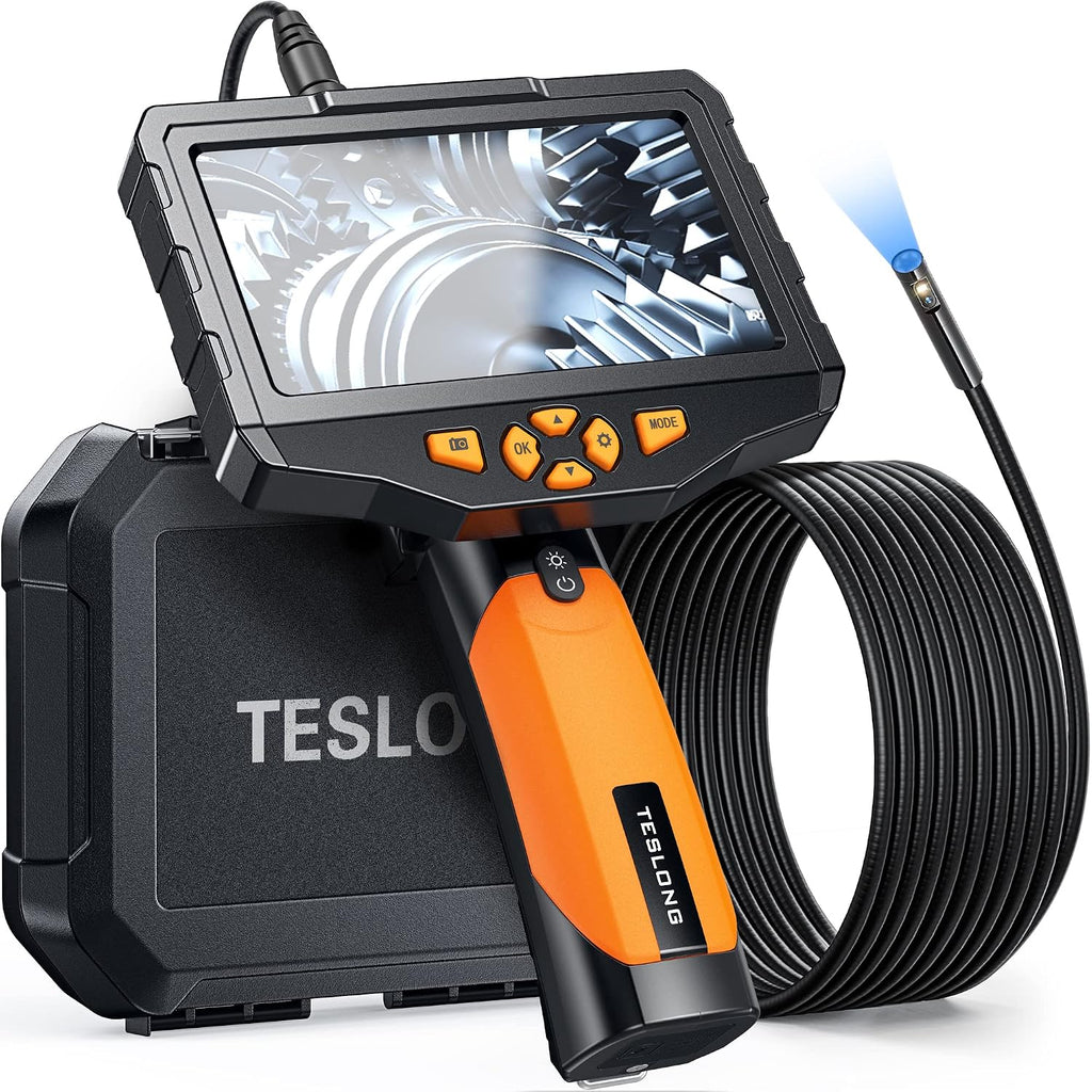 Teslong 5'' Dual Lens Borescope Camera for Wall & Engine Inspection