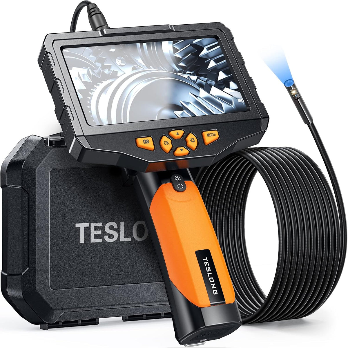 Teslong 5'' Dual Lens Borescope Camera for Wall & Engine Inspection