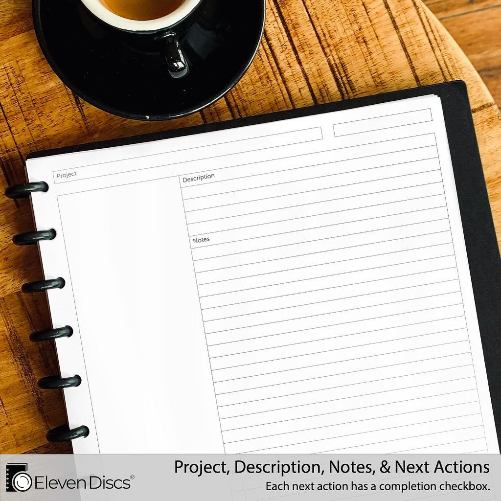 Discbound Paper, Letter Size Project Planning Sheets - Premium 120gsm Heavyweight Notebook & Planner Refills - 11