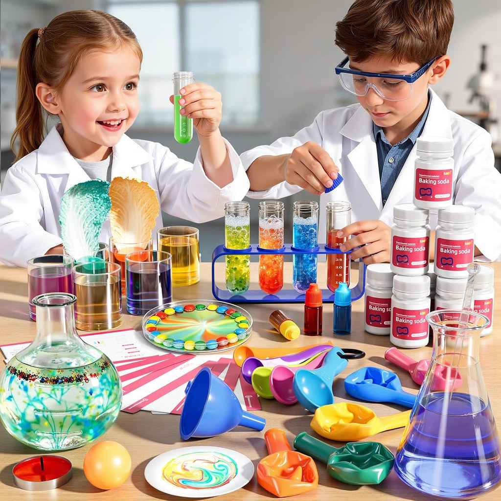Science Kit with 220+ Science Lab Experiments, DIY STEM Educational Learning Scientific Tools for 3 4 5 6 7 8 9 10 11