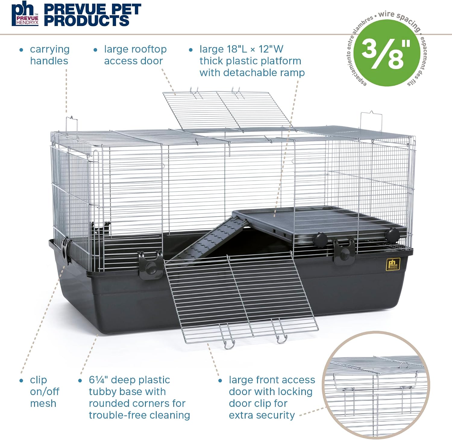 Prevue Pet Products Universal Small Animal Home - Small Animal Cage for Hamsters, Guinea Pigs, Ferrets, Dwarf