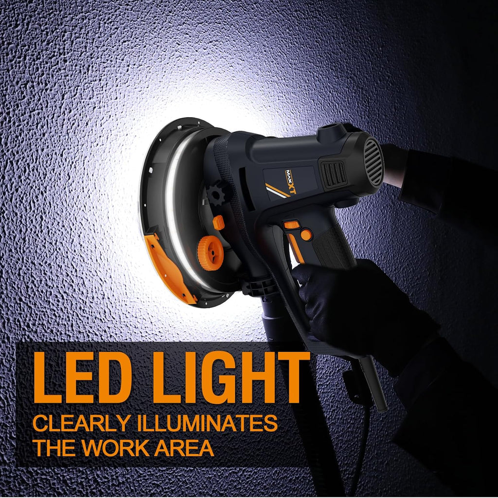 Handheld Drywall Sander 810W, Electric Sander for Walls,Rough and fine Sanding, 1500-2800RPM Variable Speed, Upgraded