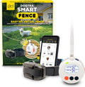 SMART Fence - No Subscription, in-Home Base Alarm & App Alerts, Portable Wireless Electric Invisible Fence for Dogs
