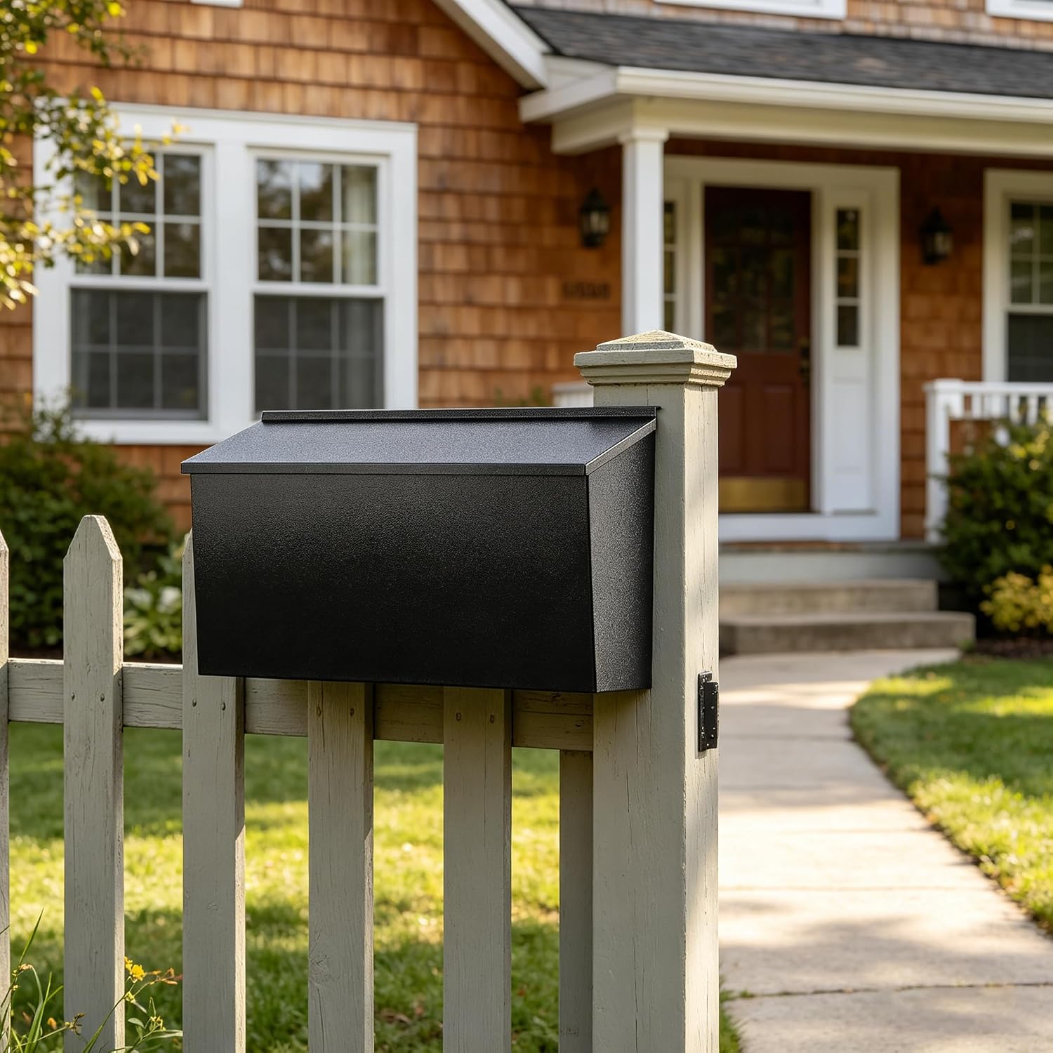 Wall-Mount Mailbox for House, Large Capacity Mail Box, Galvanized Steel Rust-Proof Metal Post Box, Mailboxes for