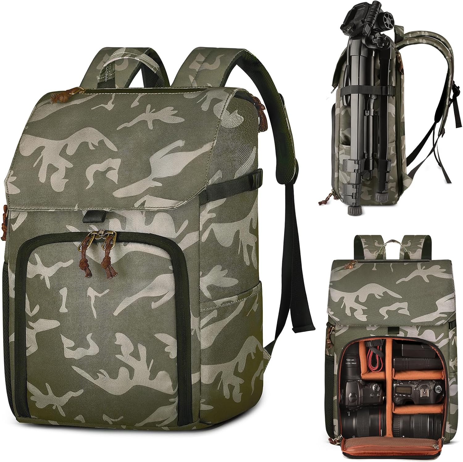Camera Backpack Bag Professional DSLR SLR Camouflage Camera Backpack for Photographers Waterproof Large Capacity
