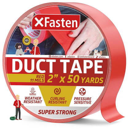 Super Strong Duct Tape 2 Inches x 50 Yards (Red, 2-Inch by 50-Yards)