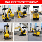 1.8 Ton Mini Excavator with Kubota-Diesel Engine & Swing Boom