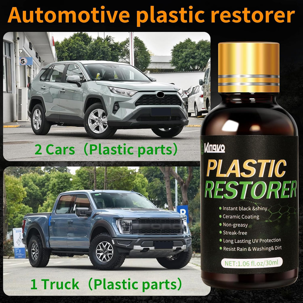 Plastic Restorer for Cars, Black Trim Restorer Car Plastic Restorers Black Crystal Coating for Automotive Parts