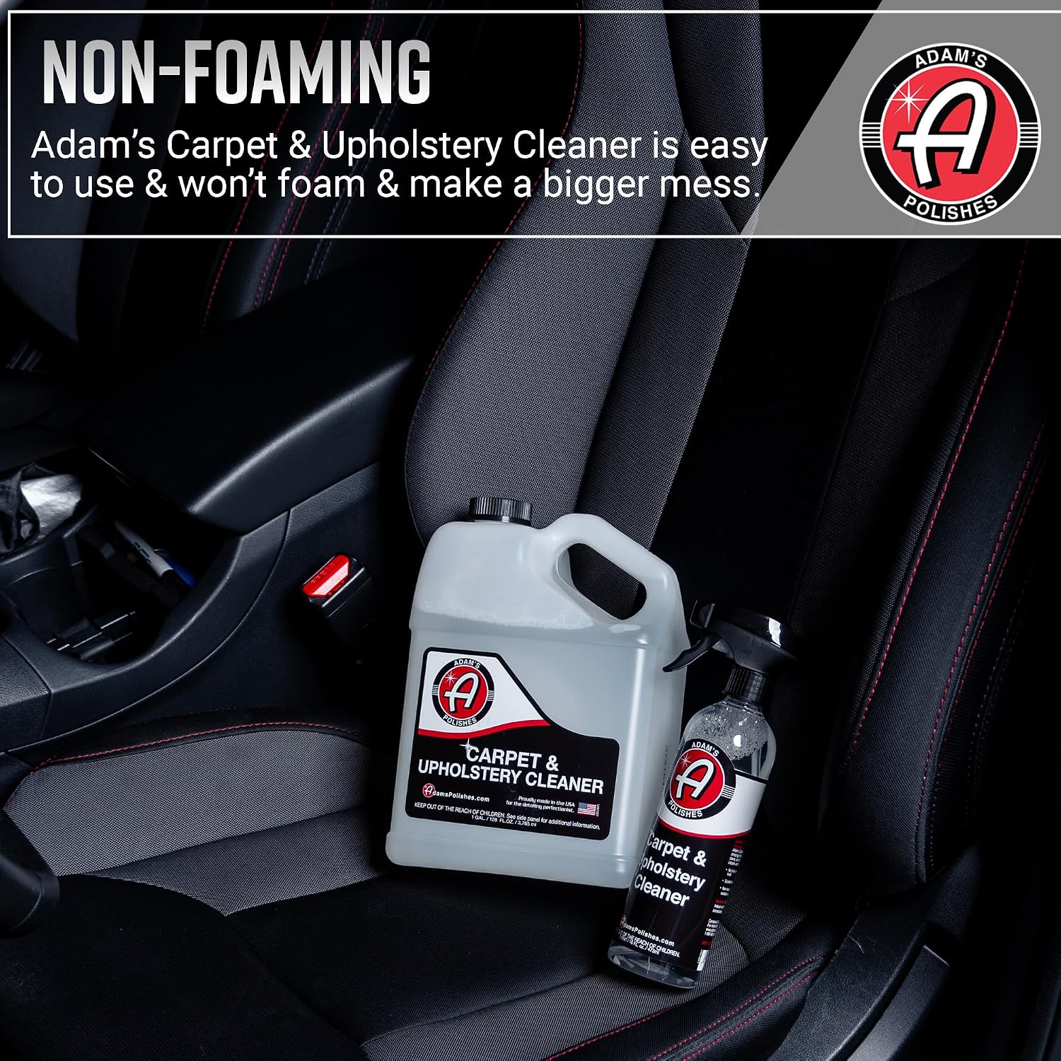 Carpet & Upholstery Cleaner (16oz) - Powerful Car Carpet Cleaner For Auto Detailing, Cloth & Fabric Interior Cleaning