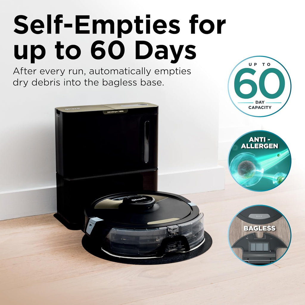 Matrix Plus 2-in-1 Robot Vacuum & Mop, Black/Brass, AV2610WA | Sonic Mopping, Matrix Clean, CleanEdge, HEPA 60-Day