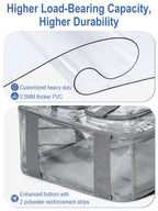 Clear Backpack for School, 17" Heavy Duty Double-Layer Clear Bookbag