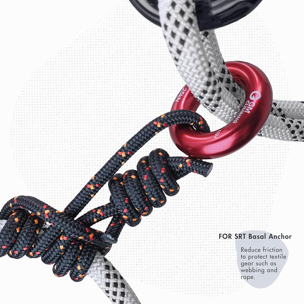Rappel Ring 25kN for Rock Climbing Arborist Rescue Slackline Hammock