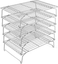5-Tier Stainless Steel Cooling Rack, 15" x 10", Silver