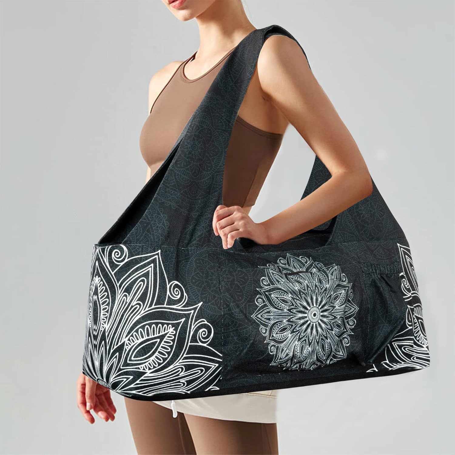 Yoga Mat Bag - Large Yoga Bag with Yoga Mat Strap, Zipper and Pockets - Yoga Bags and Carriers Fits All Your Stuff