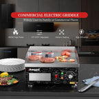 14" Commercial Electric Griddle,Electric Countertop Flat Top Griddle