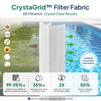 FS-2005 DE Pool Filter Grid Set, 60 Sq Ft, 30 in, 7 Full + 1 Partial