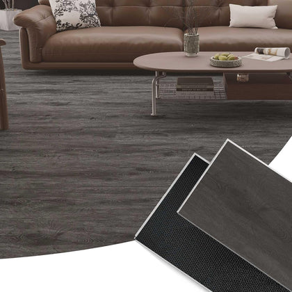 Click Lock SPC Luxury Vinyl Flooring Plank | 5mm Thick | 40.8 x 7 Inch | Wood Textured | Rigid Surface Hard Core |