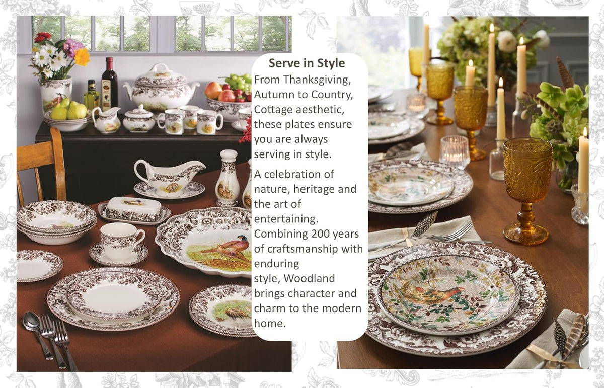 – Woodland – Turkey Salad Plate - Brown/White