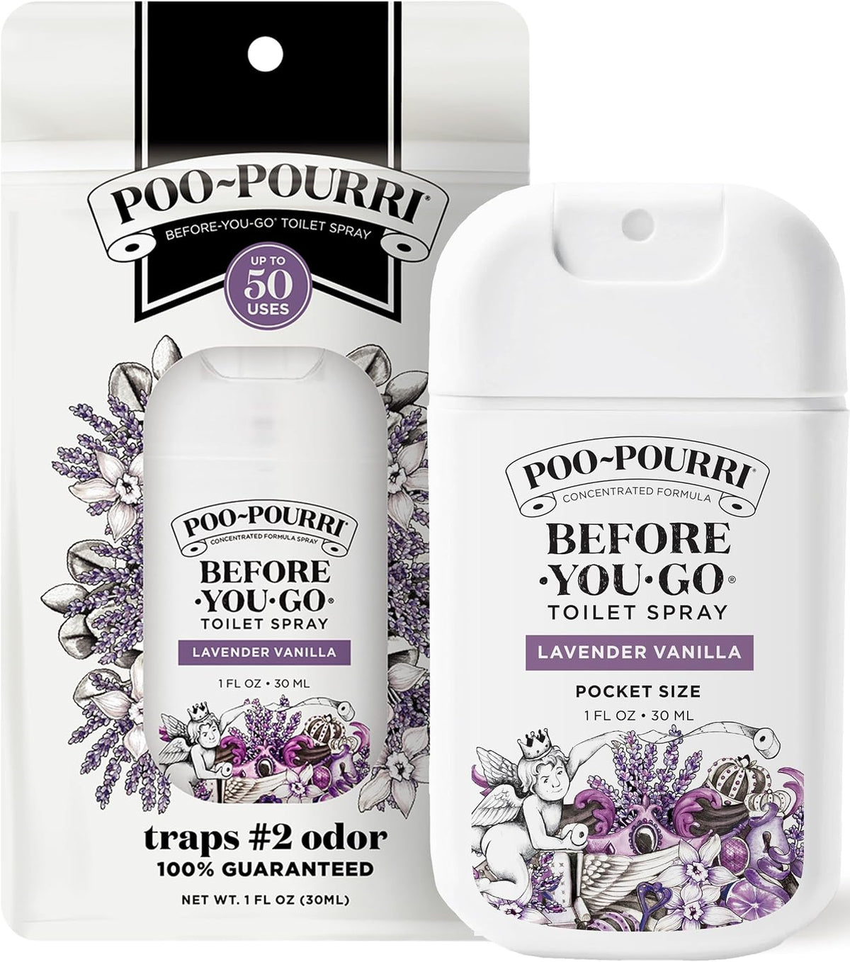 Before-You-Go Pocket Toilet Spray, Lavender Vanilla, 1 Fl Oz