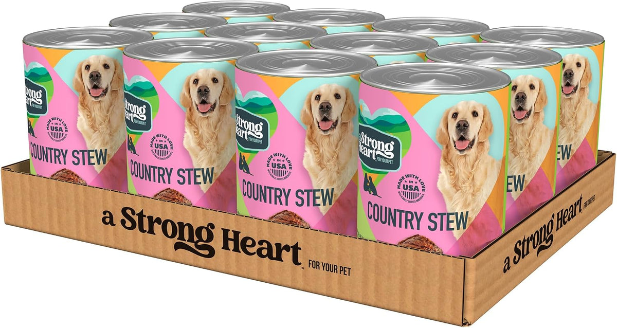 A Strong Heart Country Stew Cuts in Gravy Dog Food, 22oz, 12pk