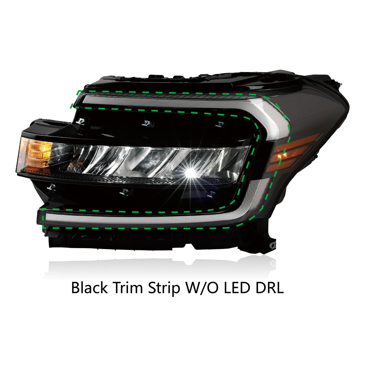 Black Headlight Assembly Compatible with 2022-2024 Ford Expedition