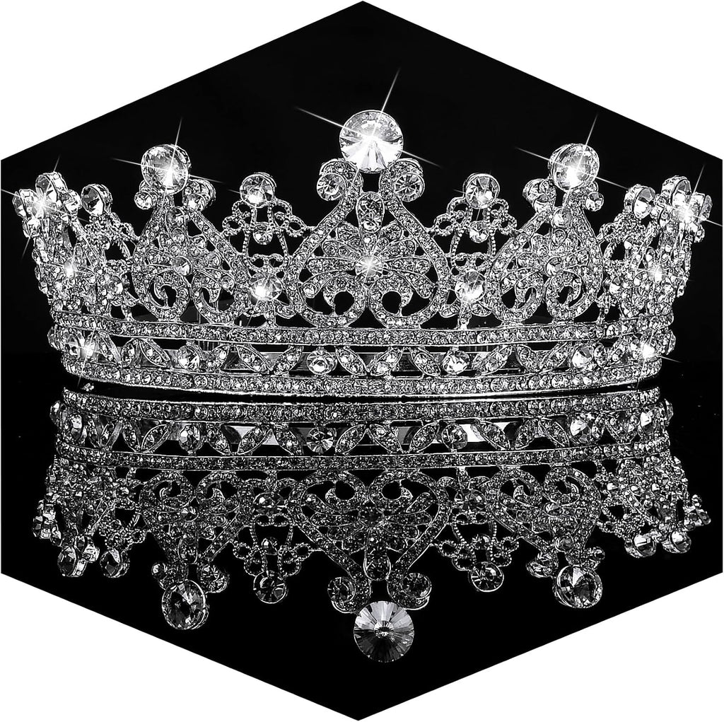 Tiaras and Crowns for Women Crystal Wedding Tiara for Bride, Royal Queen Crown Princess Tiara Quinceanera Crown