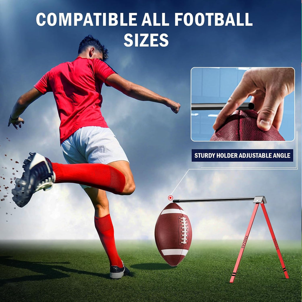 𝙉𝙀𝙒 Football Kicking Tee, Portable Field Goal Kicking Holder Stand, Kickoff Tee Compatible with All Football Sizes