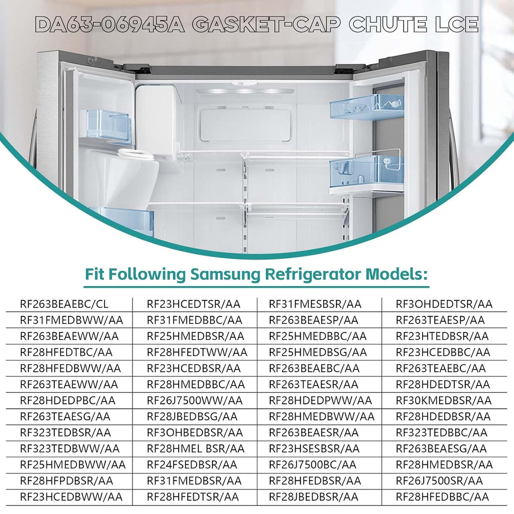 DA63-06945A Ice Maker Seal and Gasket Compatible with Samsung Refrigerators | Replacement for Samsung ice maker