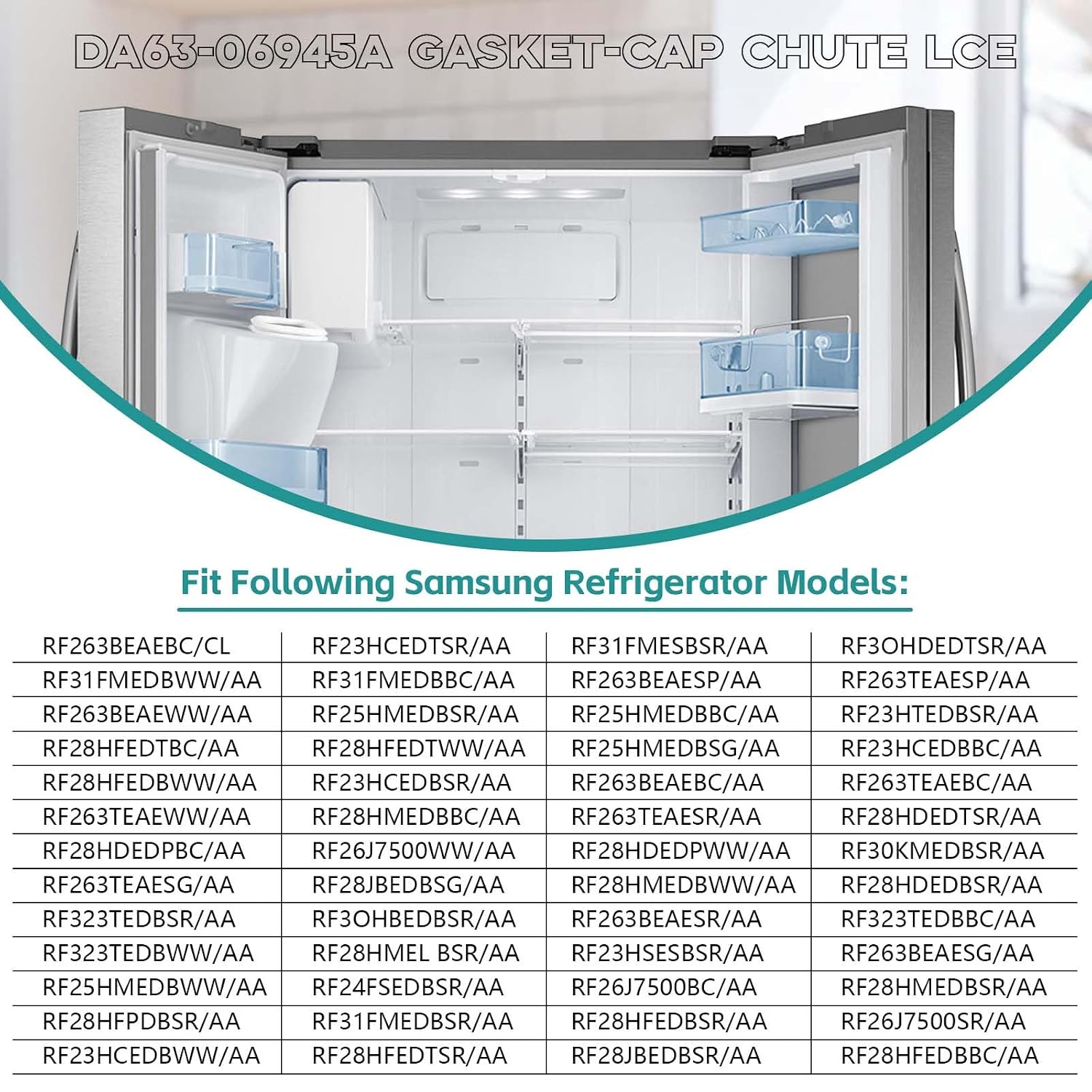 DA63-06945A Ice Maker Seal and Gasket Compatible with Samsung Refrigerators | Replacement for Samsung ice maker