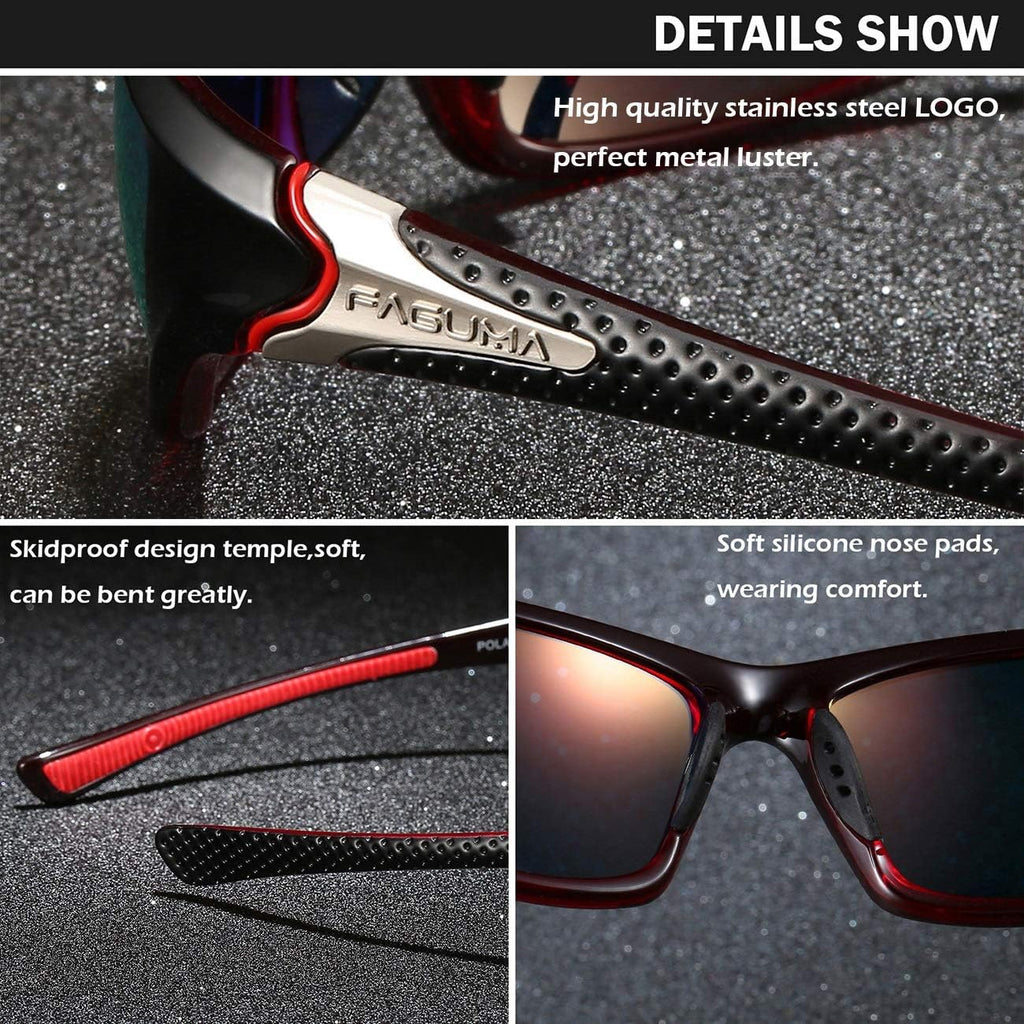Sports Polarized Sunglasses For Men UV400 Protection | Cycling Driving Fishing