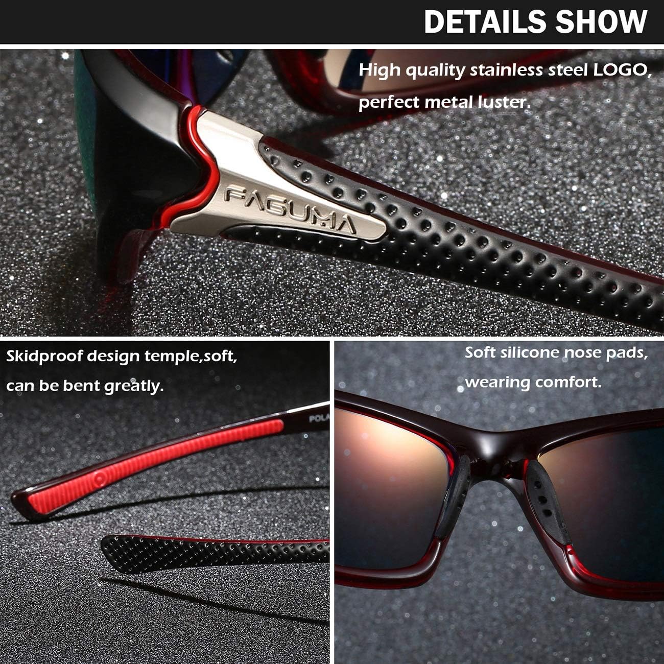 Sports Polarized Sunglasses For Men UV400 Protection | Cycling Driving Fishing
