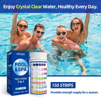 7 in 1 Accurate Pool Test Strips, 150-Count Hot Tub & Spa Test Strip